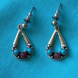 New Sterling Silver/Turquoise Earrings